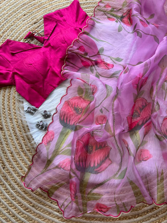 Premium Organza with excellent Colour combinations Saree