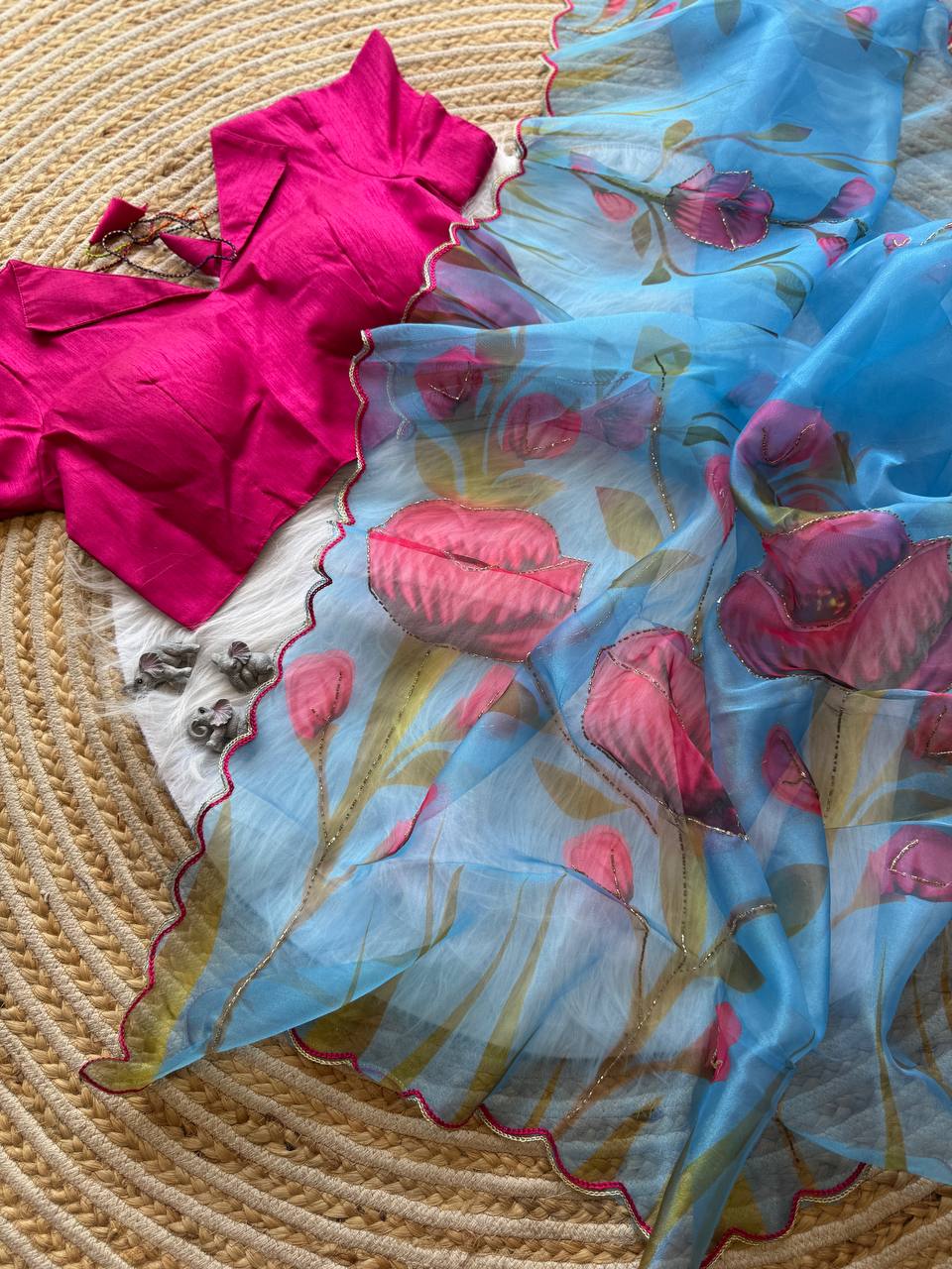 Premium Organza with excellent Colour combinations Saree