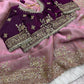 Fendy Sattin C -pallu 3 mm multi sequence embroidery work saree