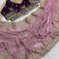 Fendy Sattin C -pallu 3 mm multi sequence embroidery work saree