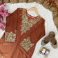 NEWLY LAUNCHED KURTI PLAZZO SET WITH BEAUTIFUL FRENDY SILK DUPATTA