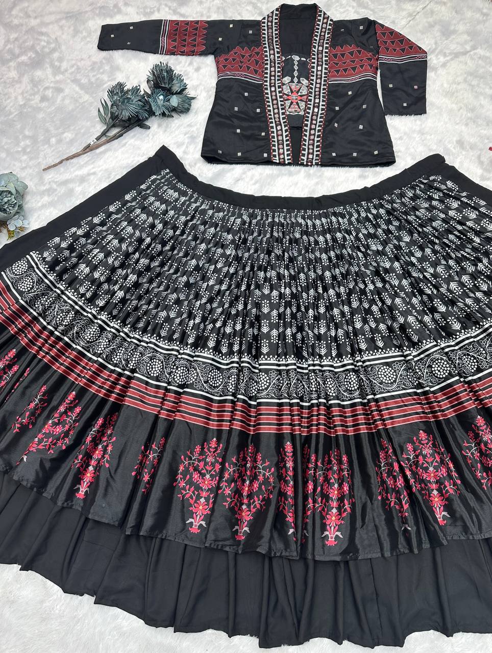 NAVRATRI COLLECTION 3 PIECE FULL STITCHED KOTI WITH CHOLI