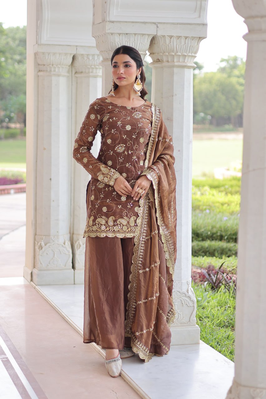 PREMIUM DESIGNER READYMADE TOP SHARARA DUPATTA COLLECTIONS 2025