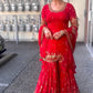 Launching New Designer Party Wear Look Top Sharara Plazzo and Dupatta
