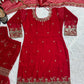 Launching New Designer Party Wear Look Top Sharara Plazzo and Dupatta