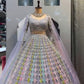 Launching 4 meter flared Real Mirror Embroidery Sequins Work Lehenga