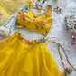 Pure organza silk floral  printed lehnga