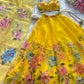 Pure organza silk floral  printed lehnga