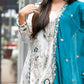 EID SPECIAL SEQUENCE EMBROIDERY ON SILK FABRIC TOP AND PLAZZO