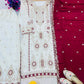 EID SPECIAL SEQUENCE EMBROIDERY ON SILK FABRIC TOP AND PLAZZO