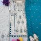 EID SPECIAL SEQUENCE EMBROIDERY ON SILK FABRIC TOP AND PLAZZO