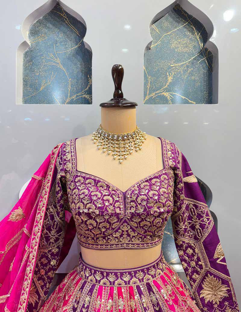 Sehen Sie umwerfend aus in diesem wunderschönen cremefarbenen Lehenga-Set