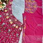 Einführung eines 4 Meter ausgestellten Lehenga mit Paillettenstickerei und Cut-Work