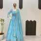 EXCLUSIVE 2 PIECE GOWN WITH DUPATTA IN SEQUENCE EMBROIDERY WORK