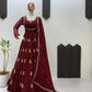 EXCLUSIVE 2 PIECE GOWN WITH DUPATTA IN SEQUENCE EMBROIDERY WORK