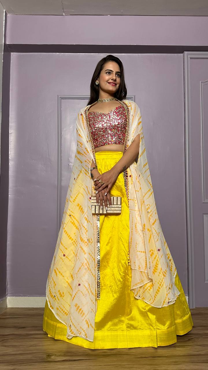 elevate your style with this Stylish Indo western Lehenga set
