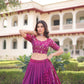 Fendi Silk With Heavy Sequins & Thread Embroidered work Lehenga