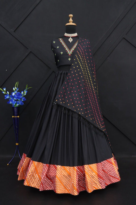 New Navratri Lounching Digital Print Muslin Cotton Lehenga Choli