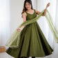 PURE ROMANSILK CHANDERI FABRIC FULLY FLAIR ANARKALI