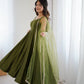 PURE ROMANSILK CHANDERI FABRIC FULLY FLAIR ANARKALI