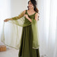 PURE ROMANSILK CHANDERI FABRIC FULLY FLAIR ANARKALI