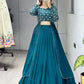 Shop this stunning Teal Blue Indo-Western Lehenga set