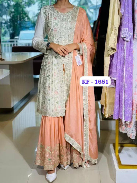 NEW DESIGNER HEAVY PAKISHTANI SHARARA SUIT SET