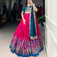 Tussar Silk Printed With Foil Work Lehenga Choli