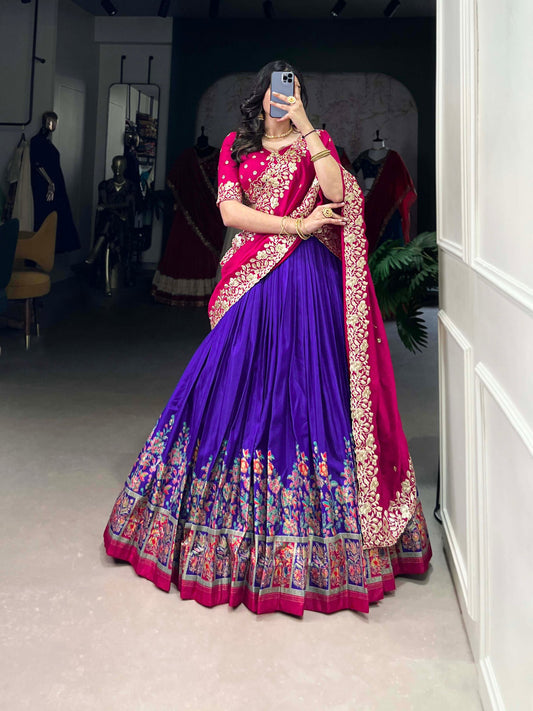 Célébrez le charme de la culture indienne avec ce magnifique ensemble lehenga