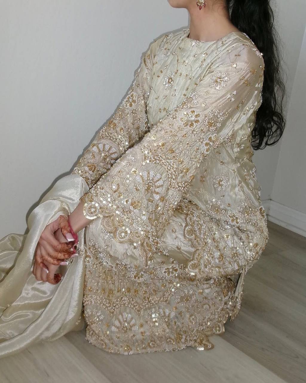 VÊTEMENTS DE COURSE TENDANCE HAUT EN FAUSSE GEORGETTE BRODERIE EN FIL DE COTON