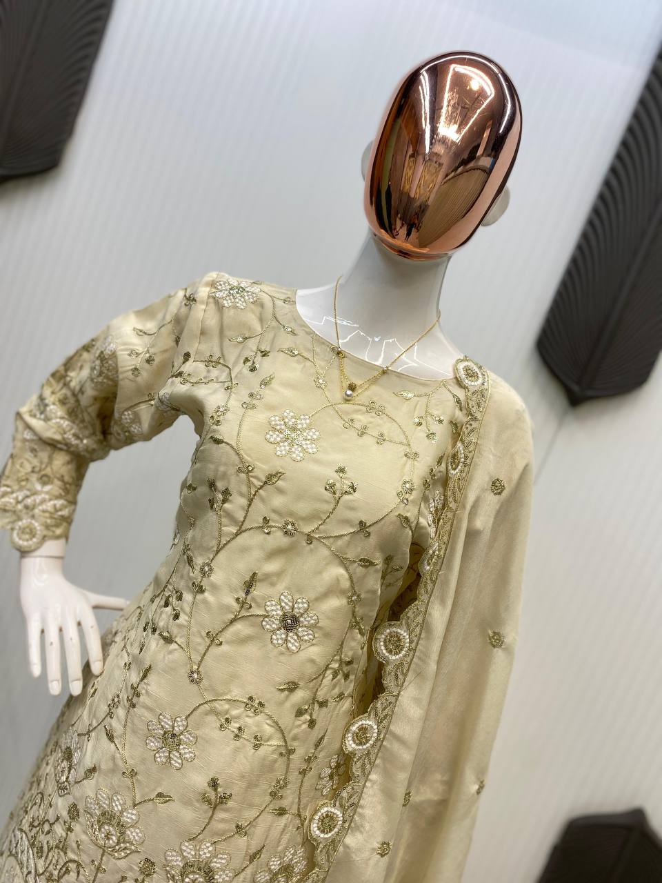 VÊTEMENTS DE COURSE TENDANCE HAUT EN FAUSSE GEORGETTE BRODERIE EN FIL DE COTON