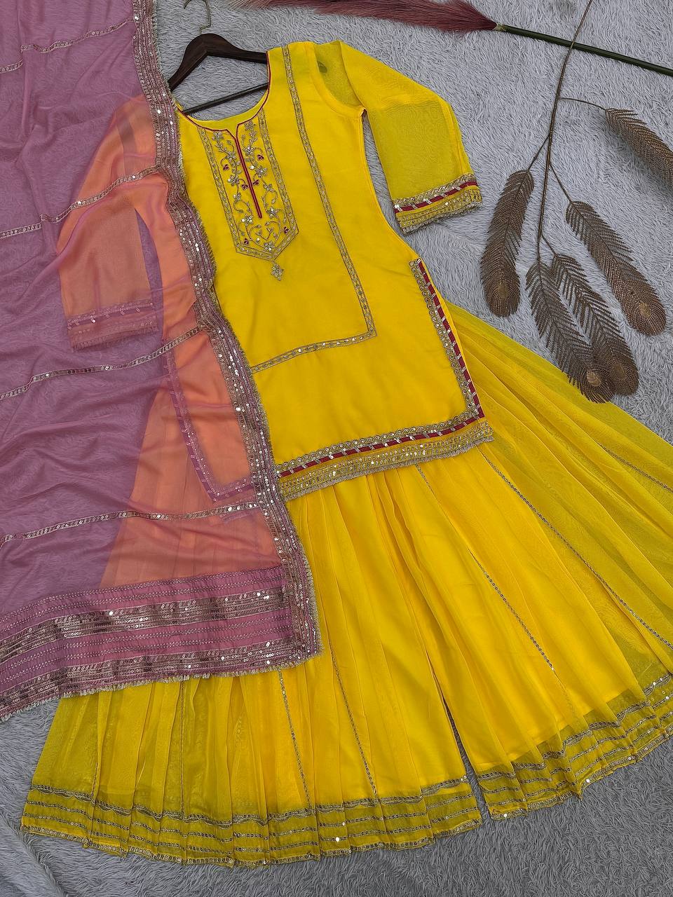 PRESERNTING NEW READY TO WEAR DESIGN HEAVY EMBROIDERY PLAZZO