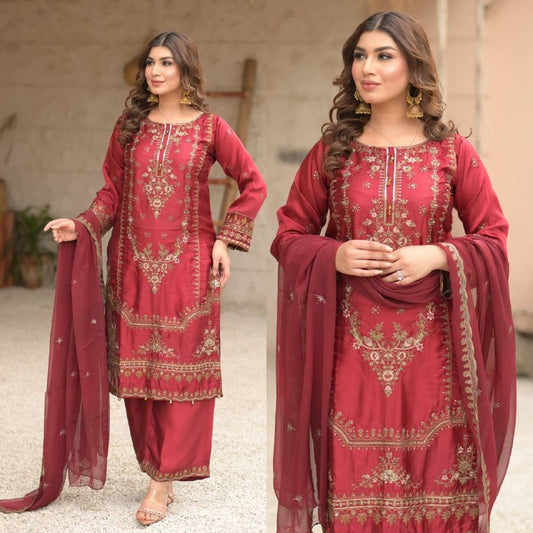 New Designer Party Wear Look Organza Pure Pakistani Suit