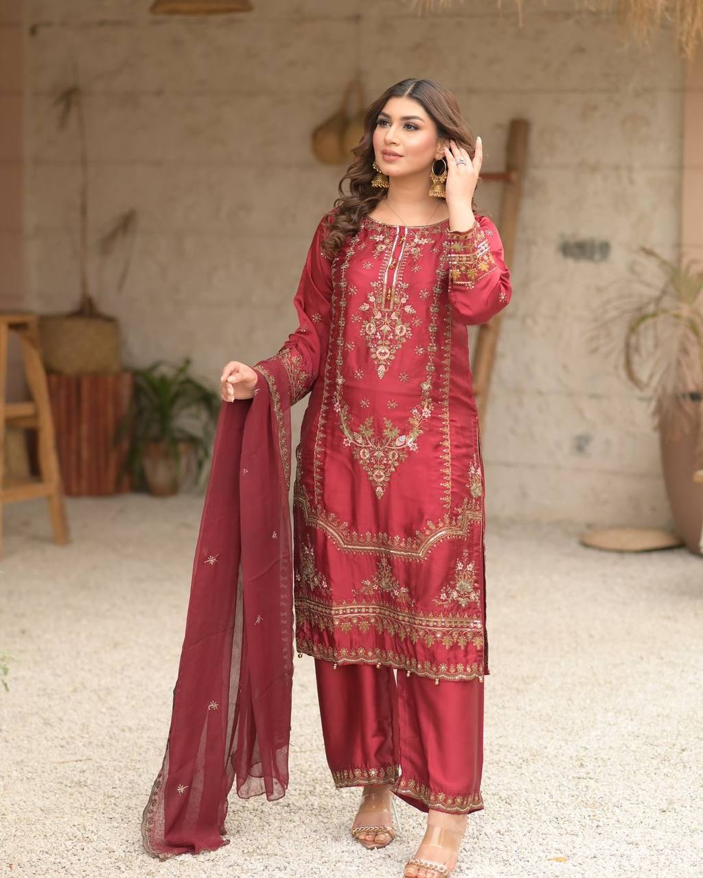 New Designer Party Wear Look Organza Pure Pakistani Suit