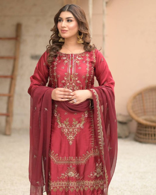 New Designer Party Wear Look Organza Pure Pakistani Suit