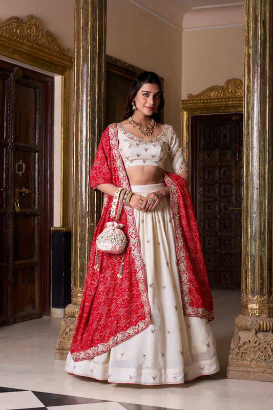Célébrez le charme de la culture indienne avec ce magnifique ensemble lehenga