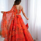Pure Organza digital printed lehnga