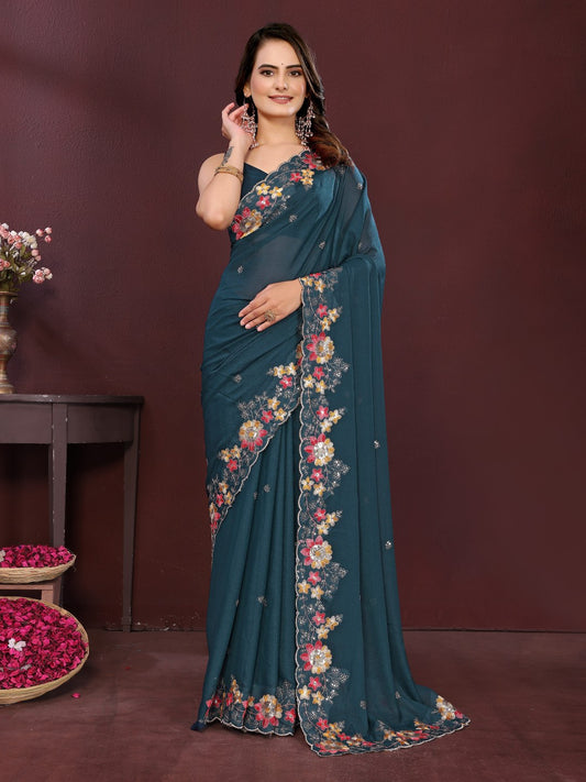 Party Wear Soft Star Georgette Saree