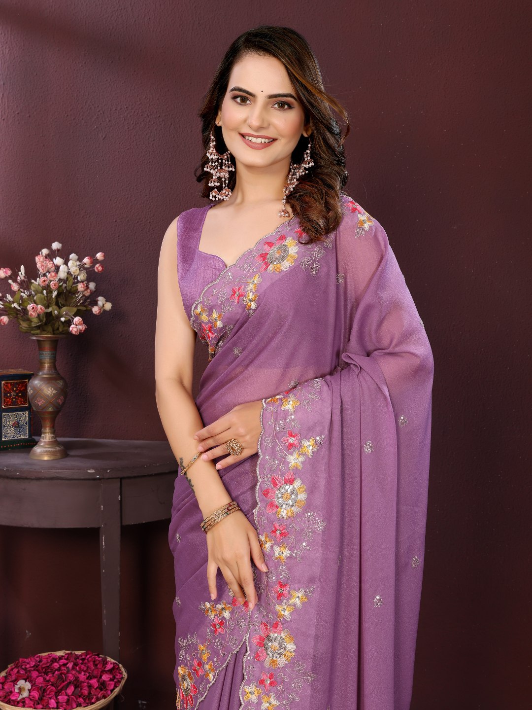 Party Wear Soft Star Georgette Saree