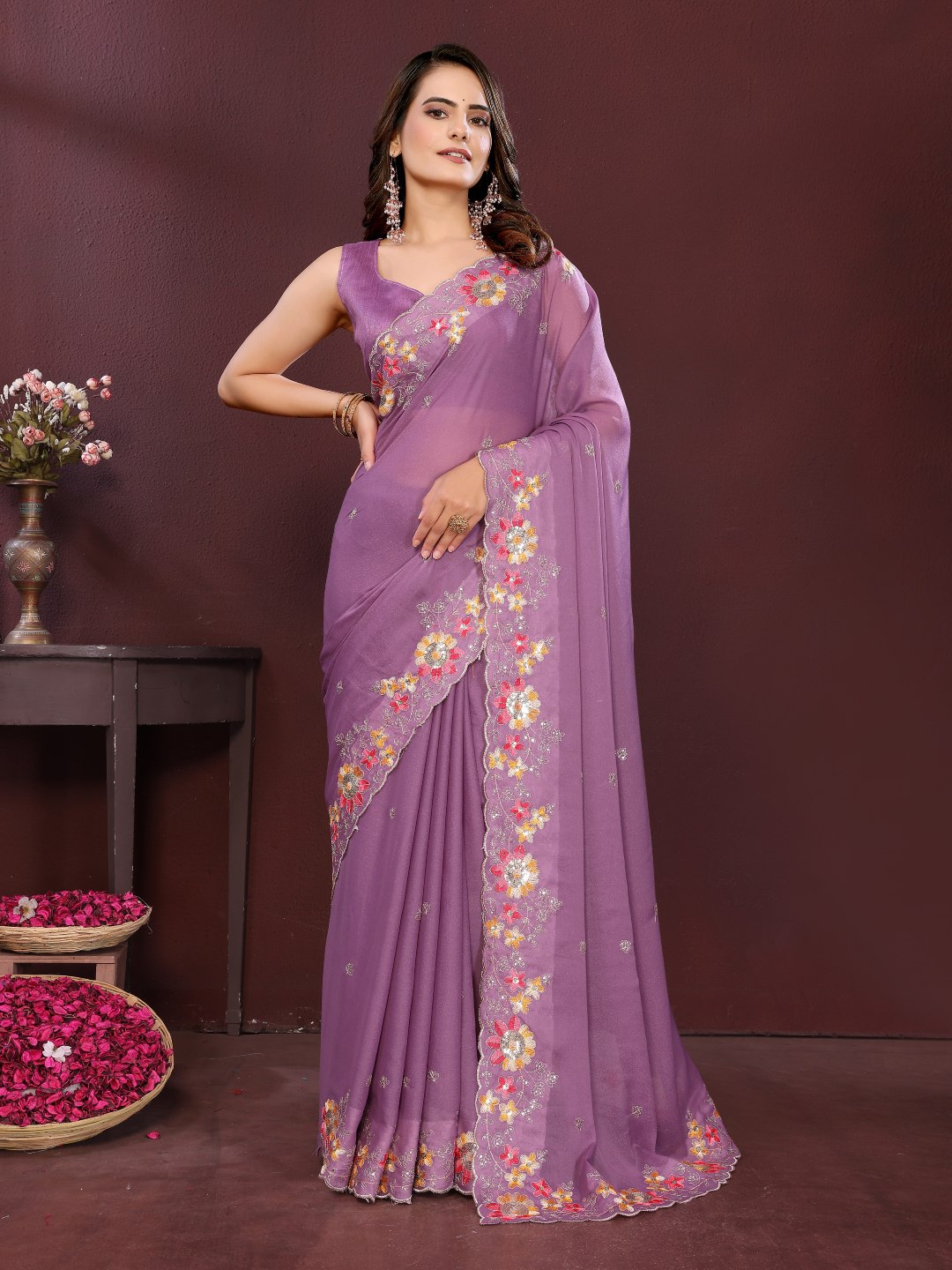 Party Wear Soft Star Georgette Saree
