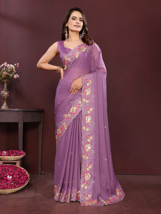 Party Wear Soft Star Georgette Saree