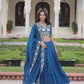Vichitra Silk With Heavy Sequins & Thread Embroidered work Lehenga