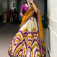 Tasar Silk Tie And Dye Print With Lace Touch Up Lehenga