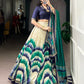Tasar Silk Tie And Dye Print With Lace Touch Up Lehenga