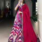 Tasar Silk Tie And Dye Print With Lace Touch Up Lehenga