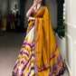 Tasar Silk Tie And Dye Print With Lace Touch Up Lehenga