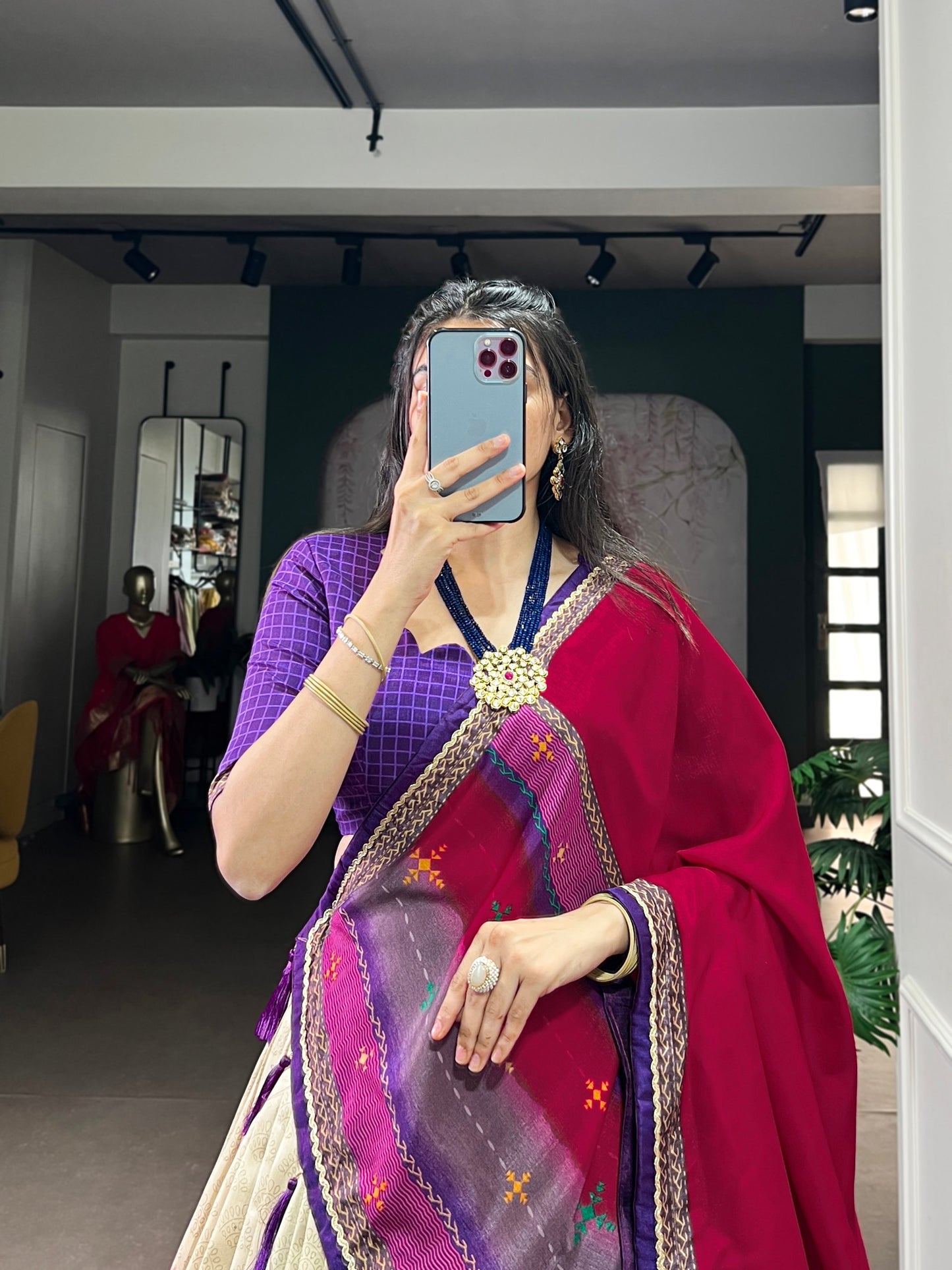 Tasar Silk Tie And Dye Print With Lace Touch Up Lehenga