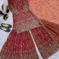 VÊTEMENTS DE COURSE TENDANCE HAUT EN FAUSSE GEORGETTE BRODERIE EN FIL DE COTON