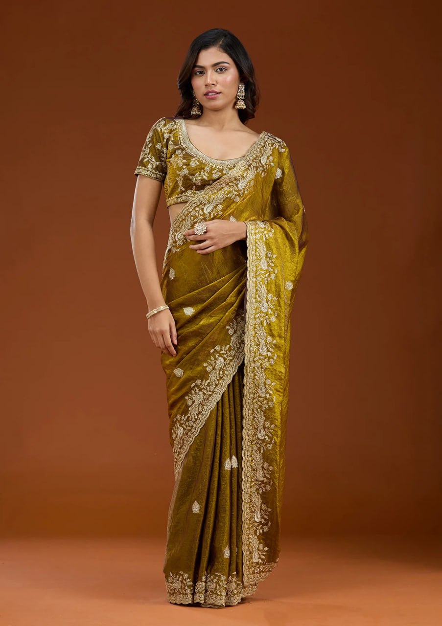 Heavy Fandy Satin Silk Saree