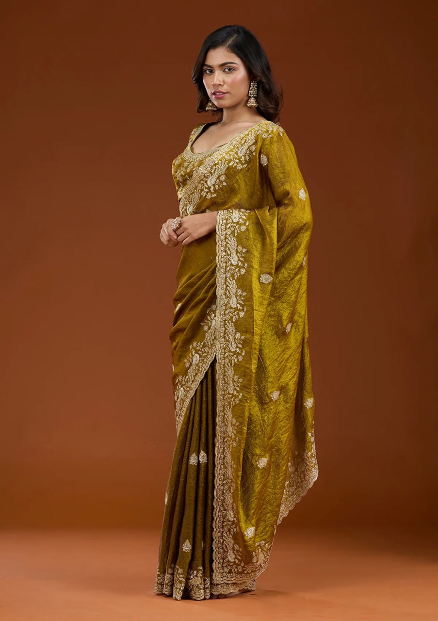Heavy Fandy Satin Silk Saree
